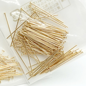 日本贵和制作所配件T针平头针铜镀金色多型号KIWA手工辅料DIY饰品