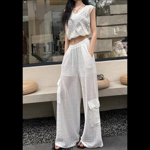 女2024年夏季 现货清仓 61989休闲裤 轻薄洋气宽松显瘦长裤 新款