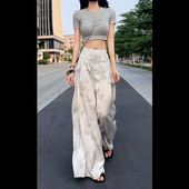 百搭高街宽松显瘦垂感西裤 现货 休闲裤 子2025年夏新款 薄款 阔腿裤