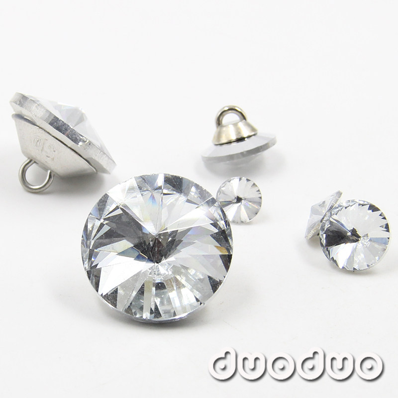 透明白色水晶玻璃纽扣衬衣衬衫毛衣纽扣子 大衣纽扣 风衣钮扣