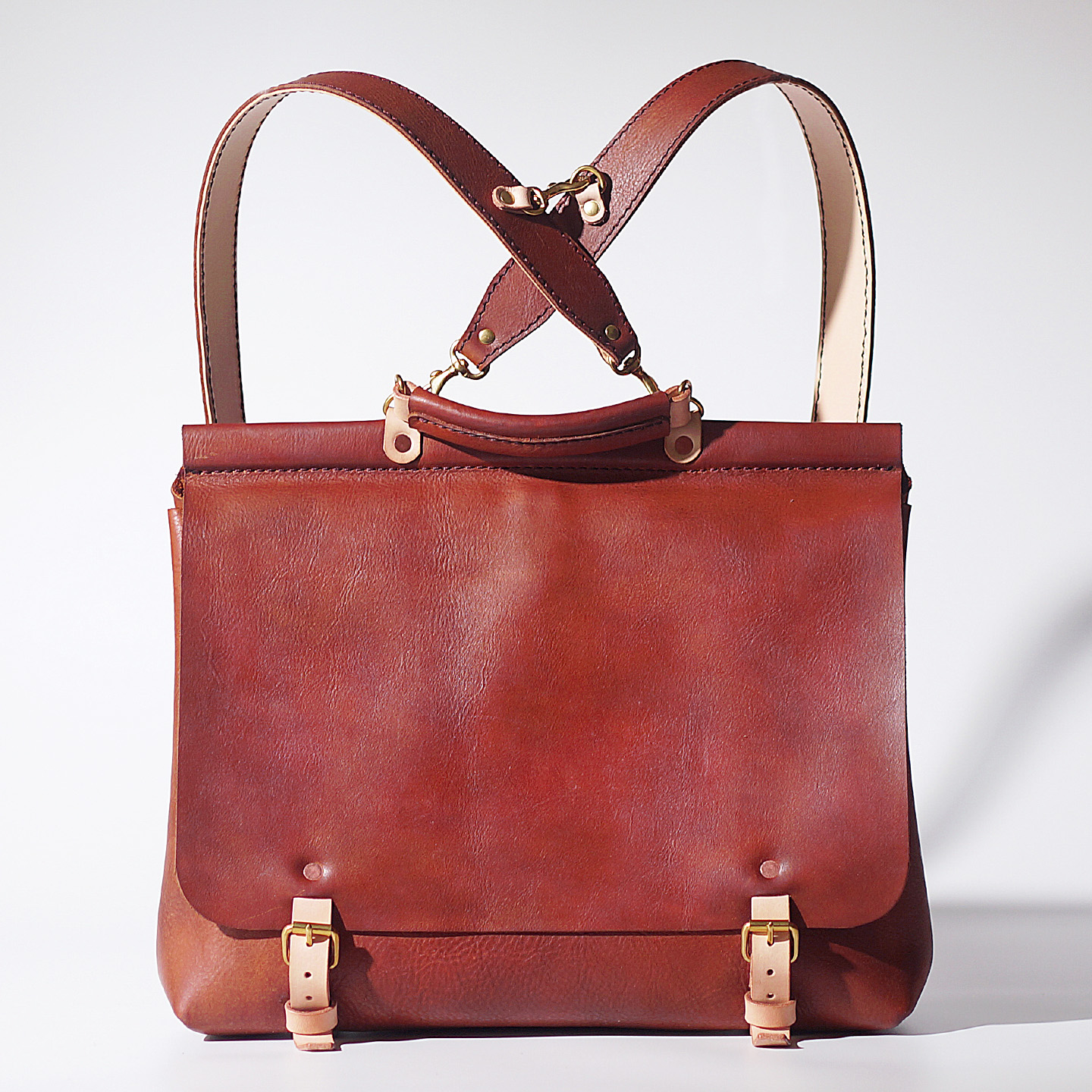 孤鹤原创手工头层牛皮双肩背包男女真皮轻便电脑通勤大容量2025新