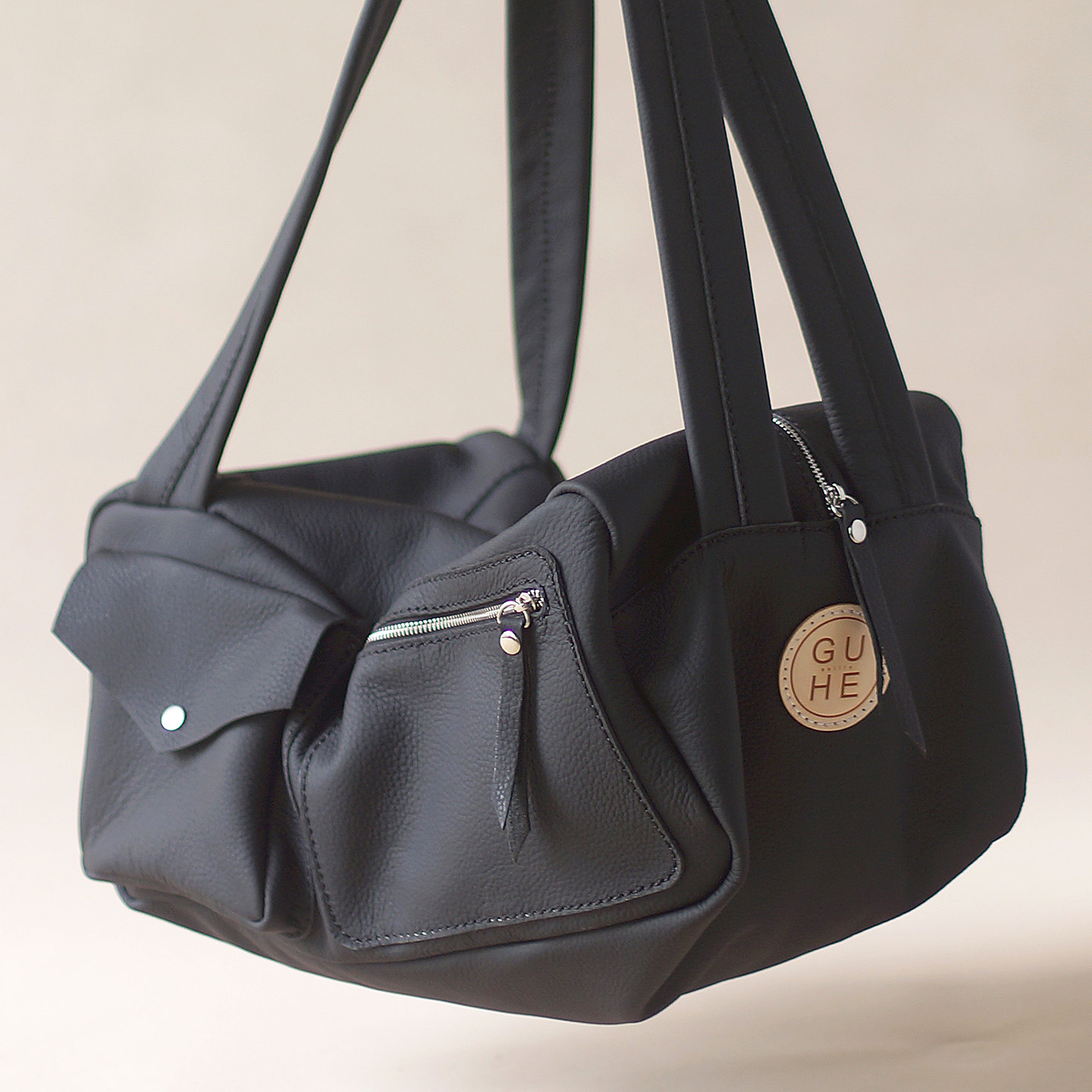 孤鹤原创手工真皮单双肩两用背包头层牛皮男女通勤旅行轻便小众新