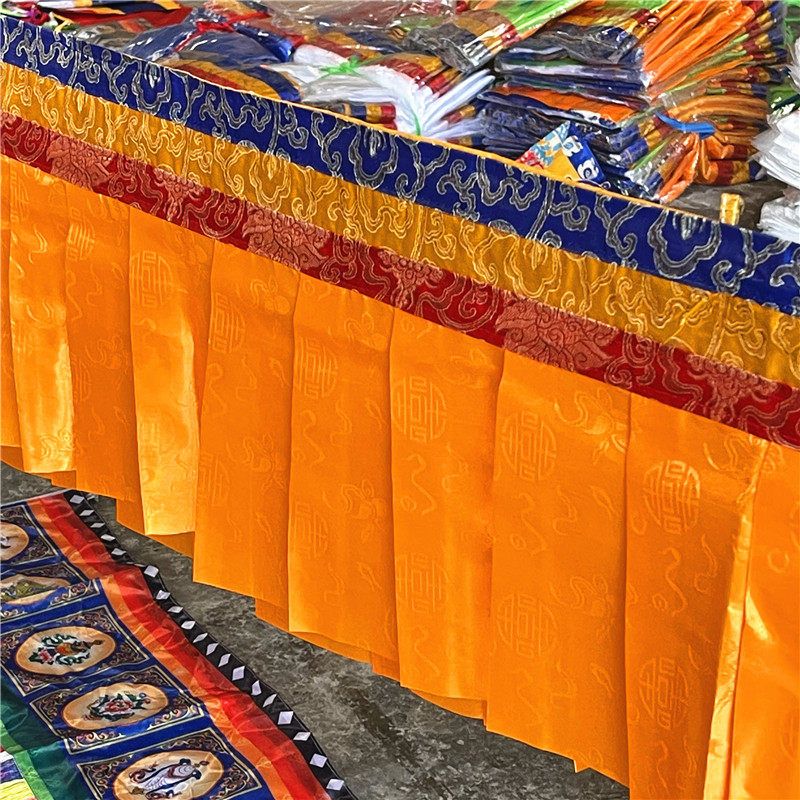 西藏特色纯手工密宗装饰品墙裙墙围八宝吉祥藏族帷幔佛堂挂帘4.6m