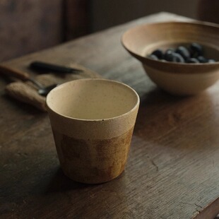 禾下｜黄釉咖啡杯  手杯 茶杯 手作陶器 粗陶