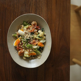 ｜米色椭圆大盘 中式 手作陶器 日式 食器 禾下