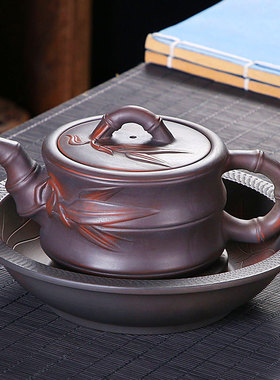 壶到福到可养紫陶茶壶壶承功夫泡茶壶茶具家用办公壶套装送礼