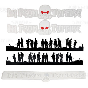 吉普车壳个性 仿真攀爬车模型 SCX10jeep DIY贴纸 10攀爬车axial