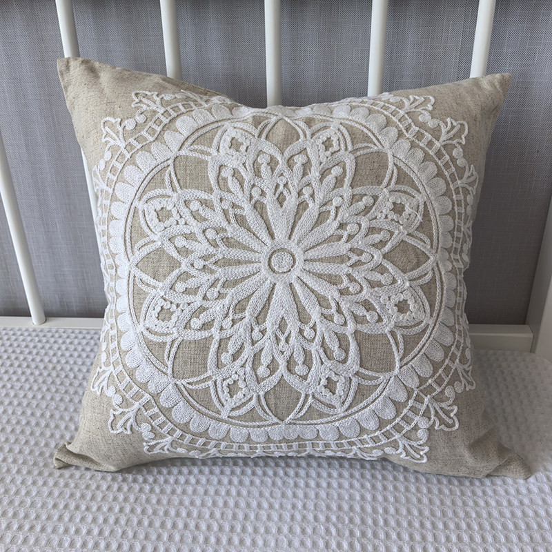 外贸出口欧式风格家居靠枕腰枕靠垫套沙发客厅卧室通用绣花抱枕套,居家布艺,靠垫/抱枕,淘宝优惠券,粉丝福利购,淘宝优惠卷