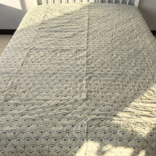 仅2件！出口库存尾单纯棉绗缝床盖双面可用全棉夹棉床单四季通用