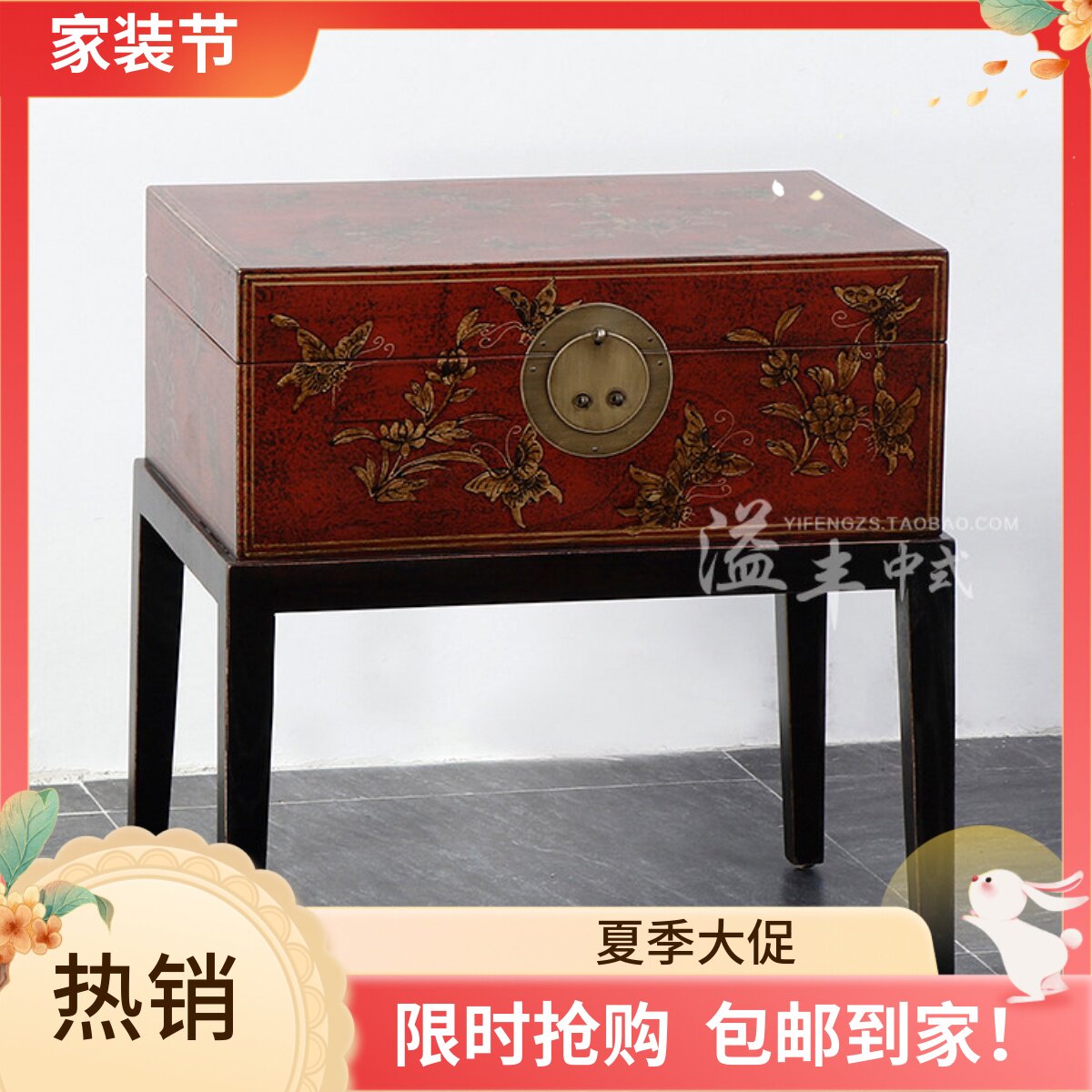 明清仿古实木客厅角几做旧复古图片