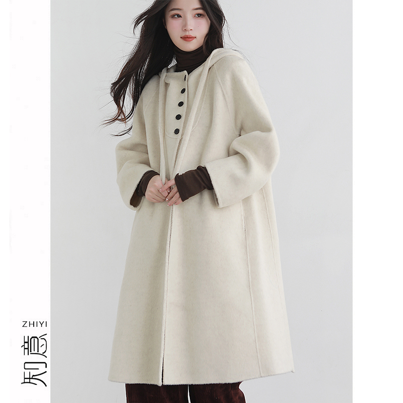 中长款宽松时尚百搭双面呢外套