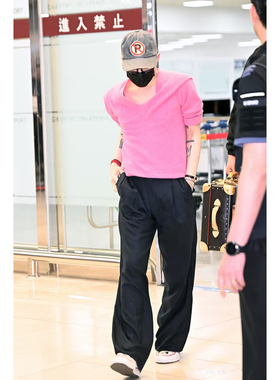 权志龙GD同款黑色直筒垂感西裤男2025春夏时尚慵懒感休闲长裤潮流