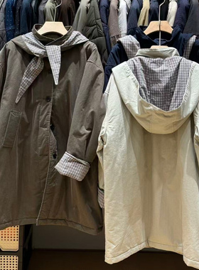 非本女189655冬加厚长款韩版宽松大码胖mm慵懒风休闲连帽棉服外套