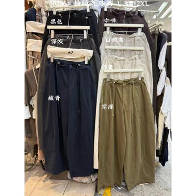 胖mm休闲松弛高腰阔腿直筒气球裤