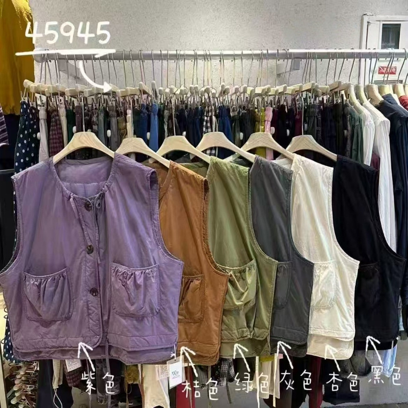 WE女装45945冬季韩版宽松大码胖mm慵懒休闲百搭圆领抽绳棉服马甲,男装,常规马甲,淘宝优惠券,粉丝福利购,淘宝优惠卷