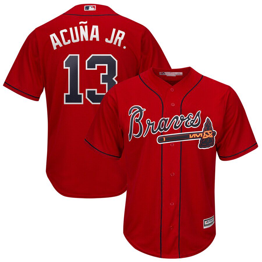 맞춤형 야구 리그 애틀랜타 브레이브스 애틀랜타 팀 ACUNA JR ACUNA JERSEY