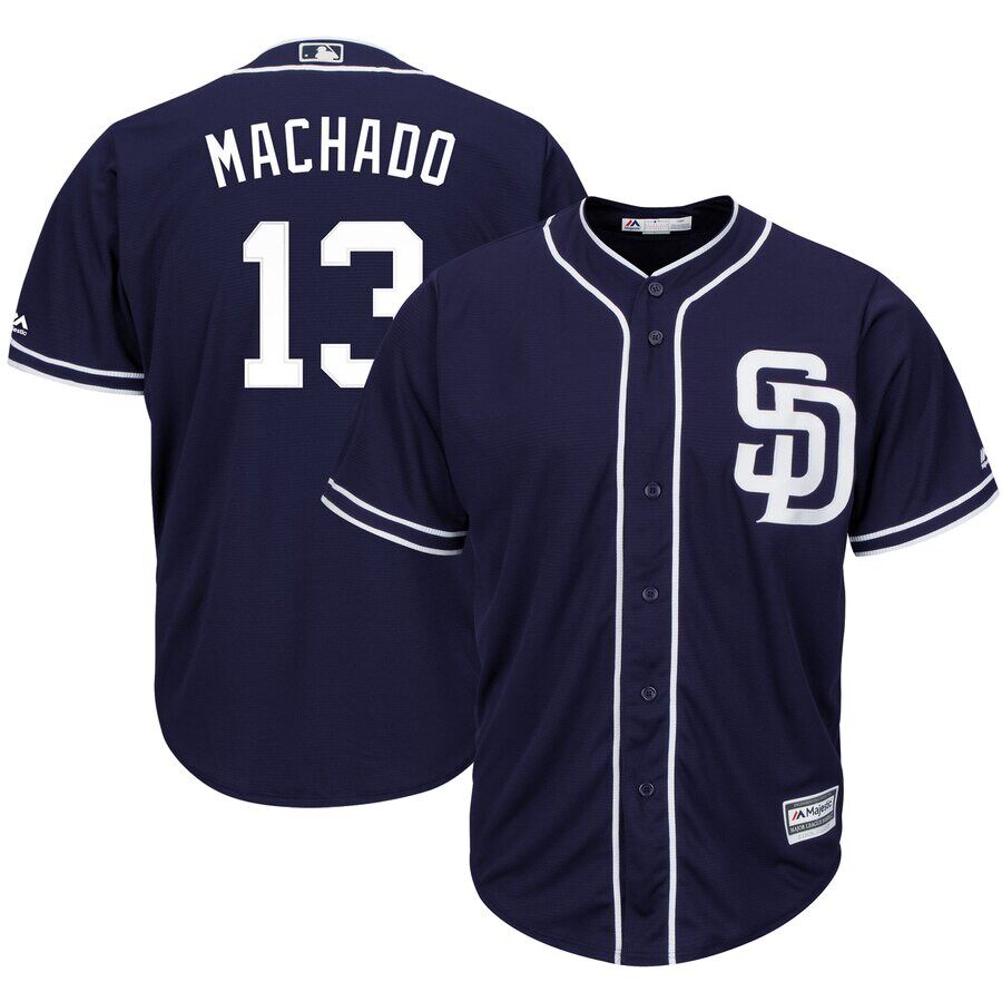 맞춤형 야구 리그 PADRES SAN DIEGO PADRES MACHADO MACHADO 저지 야구 셔츠