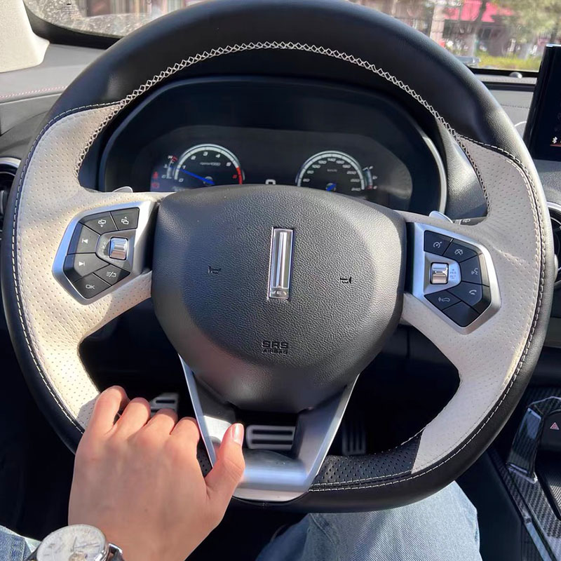 长城魏派牌VV567方向盘真皮手缝蓝山WEY摩卡玛奇朵拿铁牛全包把套