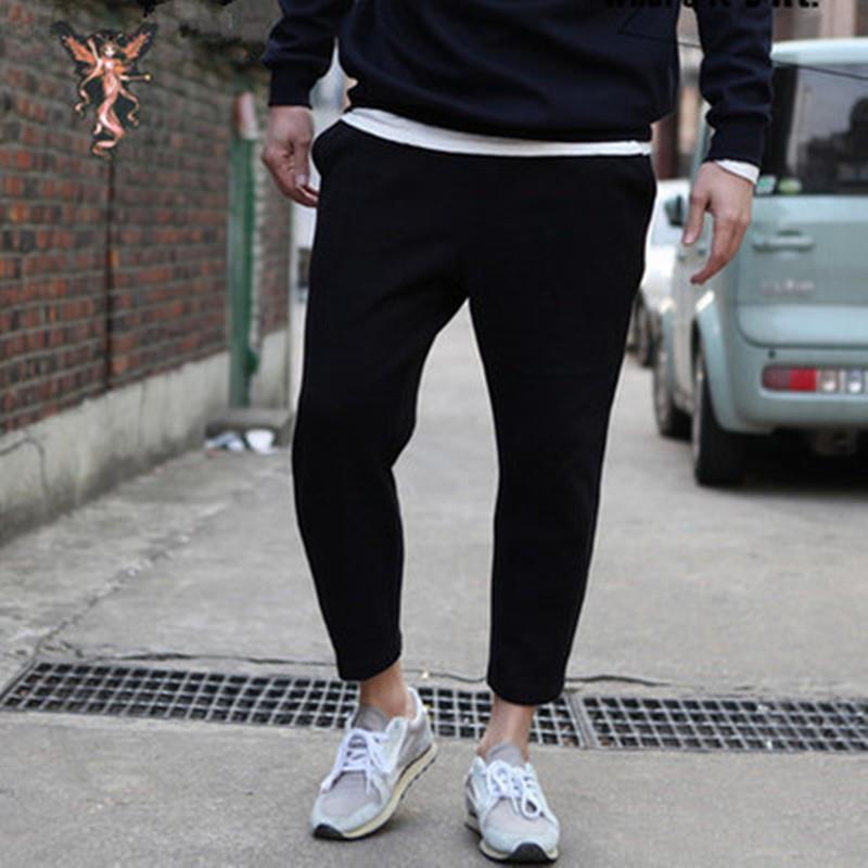 夏秋加绒时尚哈伦胖子运动裤加肥加大宽松潮男士休闲九分裤男小脚