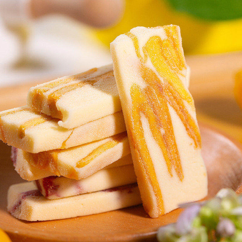 【泥泥的美食小铺】奶香糯叽叽 芒果之恋牛奶芙 芒果干轧奶糕150g