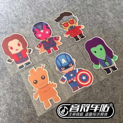 音符反光汽电动车贴纸 漫威英雄 9130