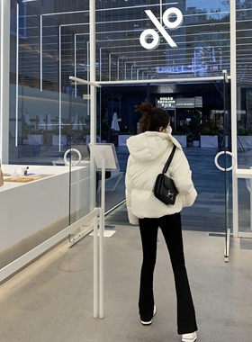 FF BLUE 小鸟腿微喇黑色修身显瘦比例牛仔裤女垂感长裤子