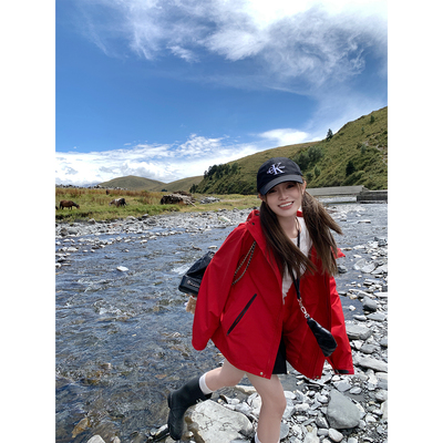 FFBLUE冲锋衣防风防水连帽旅行