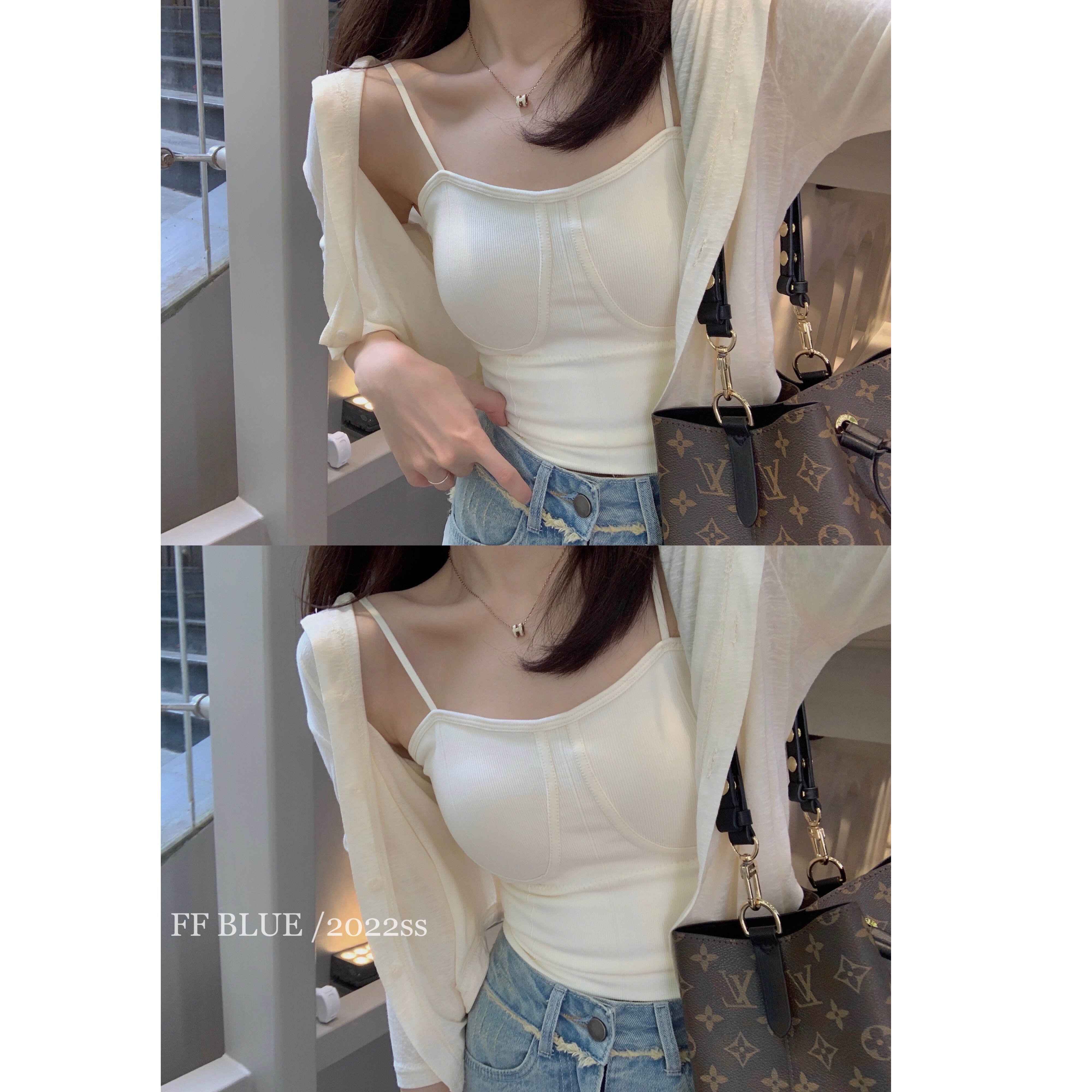 夏日吊带背心百搭吊带