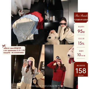 FF BLUE午后织物诗3色抗起球修身显瘦打底衫镂空提花收腰针织毛衣