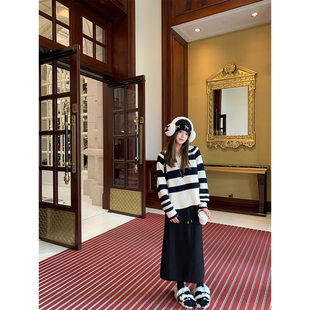 2色美丽奴羊毛针织直筒半身裙秋冬显瘦保暖长裙 柏林冬雾 BLUE