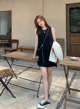 饭小队 Chic UP 内搭蛋糕设计无袖T恤连衣裙