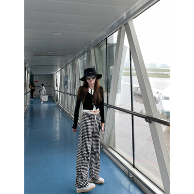 FFBLUE防晒清凉格纹裤伞裙