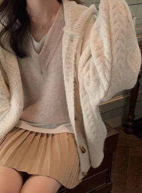 FF BLUE 本期劳模 咖色/黑色质感在线万搭百褶裙小个子短款半身裙