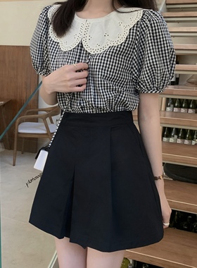 FF BLUE 实穿率绝了 百褶裙a字裙裤黑色显瘦高腰半身裙小个子短裙