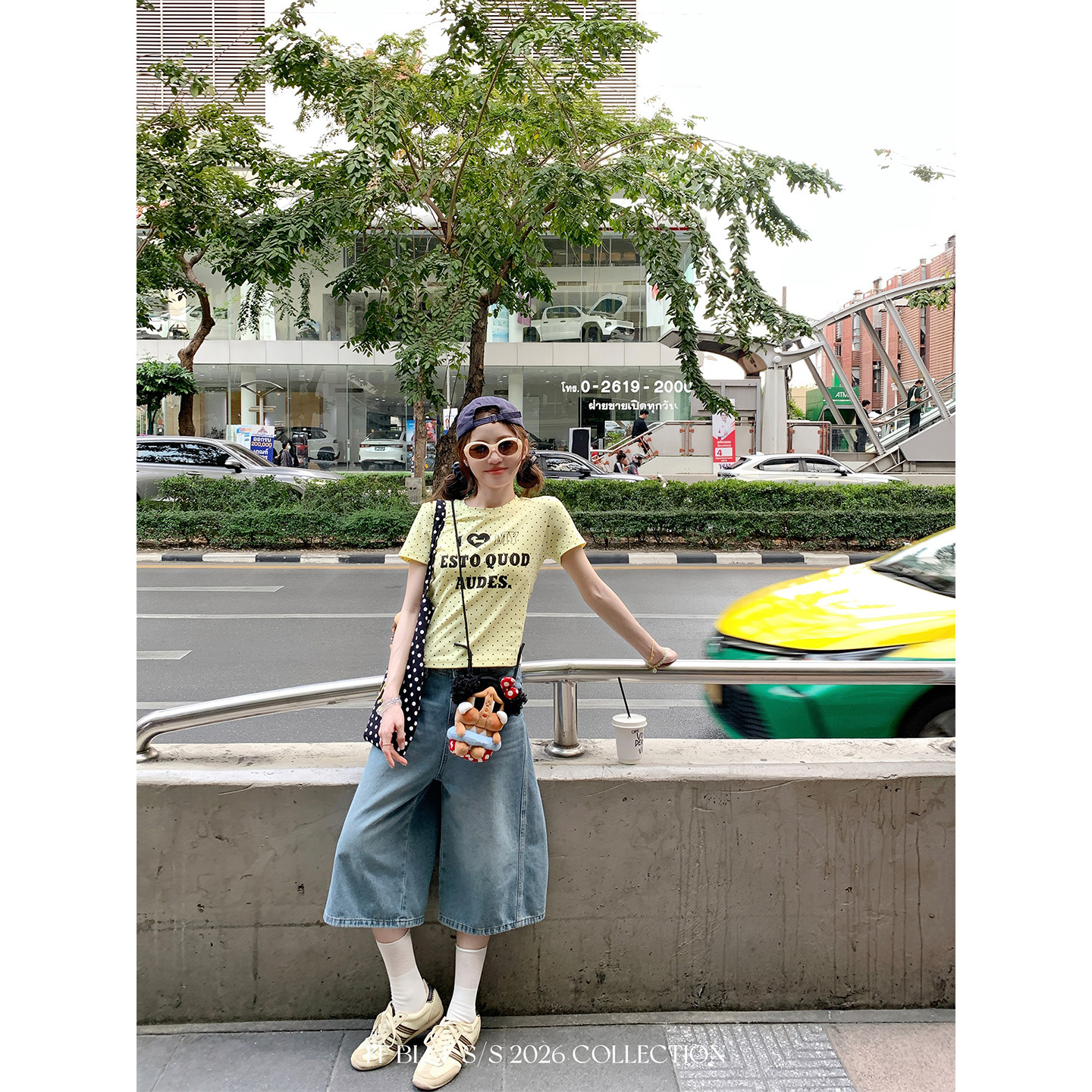 FF BLUE 春夏小调 2色水洗百搭牛仔阔腿裤舒服透气宽松显瘦七分裤