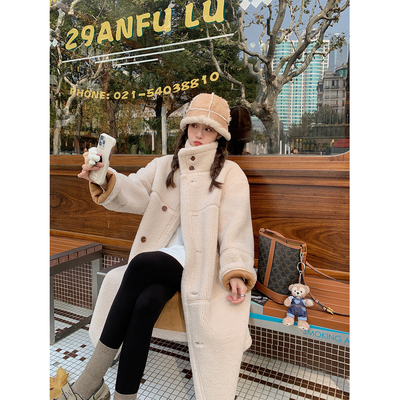 FFBLUE长款羊羔毛外套