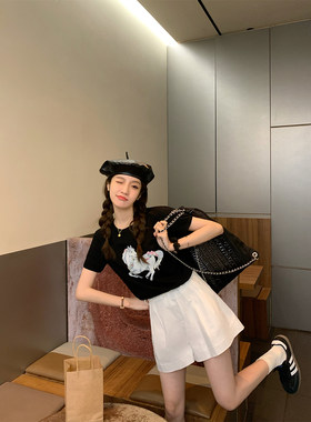 FFBLUE短袖百搭常规印花女