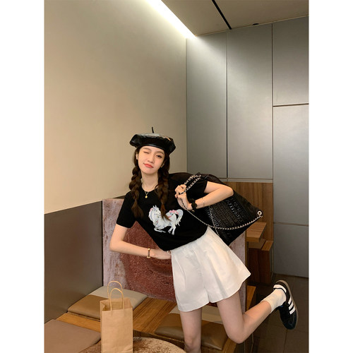 FFBLUE短袖百搭常规印花女