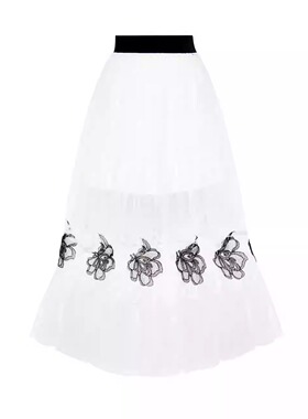 【直播专属】chicco mao巴洛克白色透视纱裙C221-W1272-W16