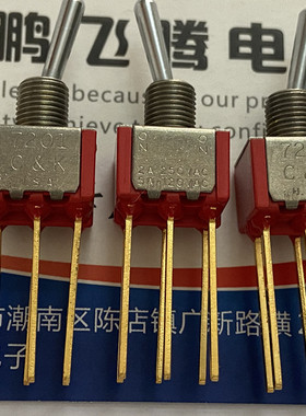 全新美国C&k 直插长脚6脚2档钮子开关7201SYW4QE 摇头摇臂拨动