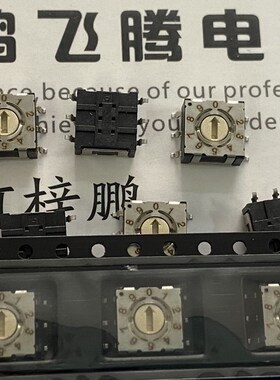 全新美国CTS 220AMA10R贴片6脚0-9/10位旋转拨码编码开关3:3脚位