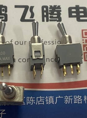 原装美国ALCO 5脚2档拨动钮子开关ATE2D-7M3  摇头摇臂电源电机