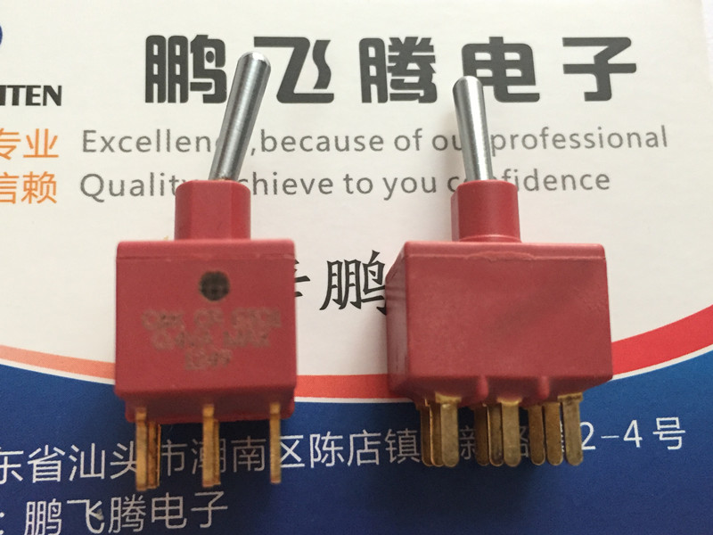 美国C&k E301SD1CBE钮子开关9脚2档 摇头摇臂拨动电源开关3路0.4V