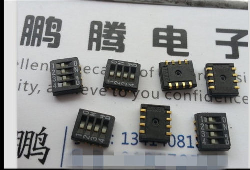 日本原装COPAL 贴片4位琴键式拨码开关CHS-04TA1 1.27mm间距 4P