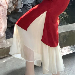 旗袍衬裙内搭春夏秋冬四季不同款内衬裙叠穿旗袍专用百褶打底裙