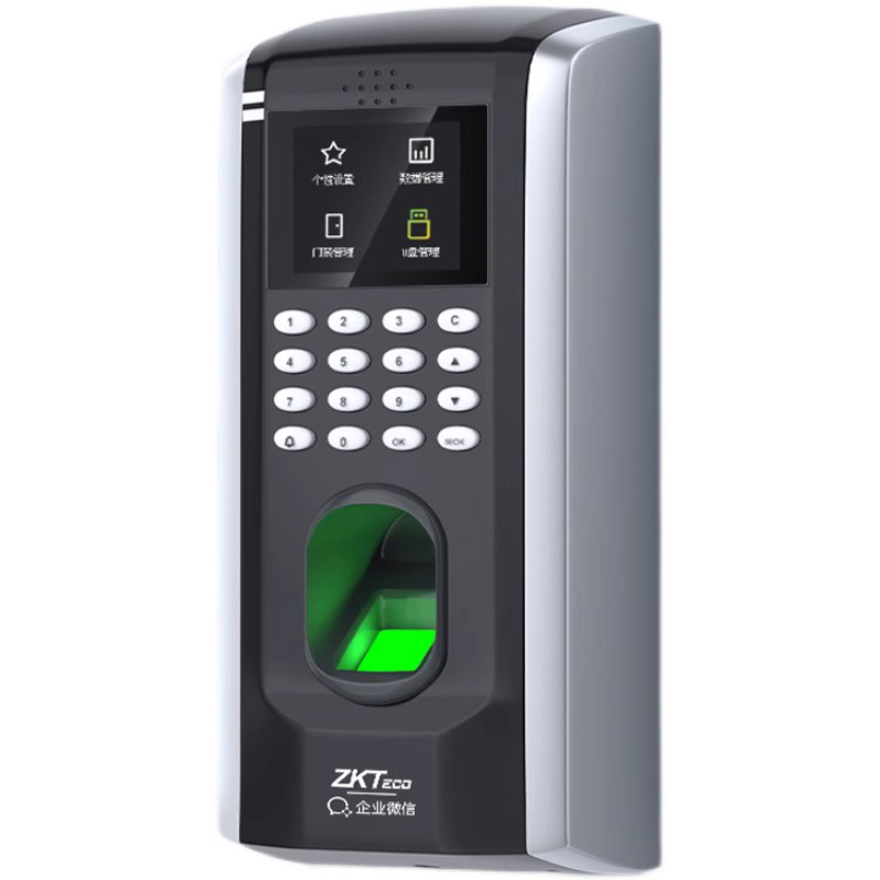 WX7企业微信指纹门禁系统门禁控制器一体机玻璃门电锁磁力锁
