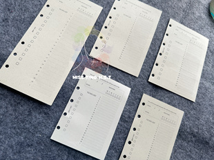 MissTingHST自制内页|手帐本a7活页内页m5一日一页待办时间轴a6s