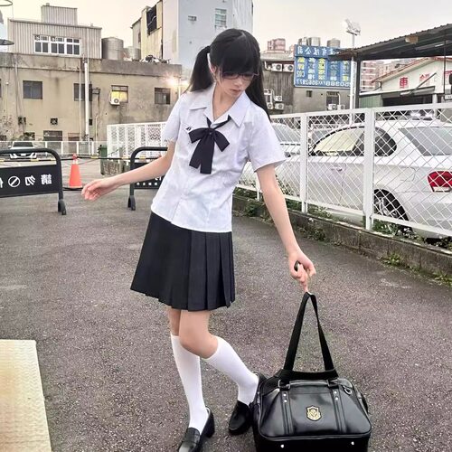 南暮衬衫条纹收腰衬衫衣学院风