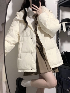 轻薄外套棉袄 连帽羽绒服秋冬季 神仙club 鸭绒棉服女短款