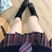 原创JK制服格裙 血腥玛丽格裙 正统红黑半身JK裙 神仙club